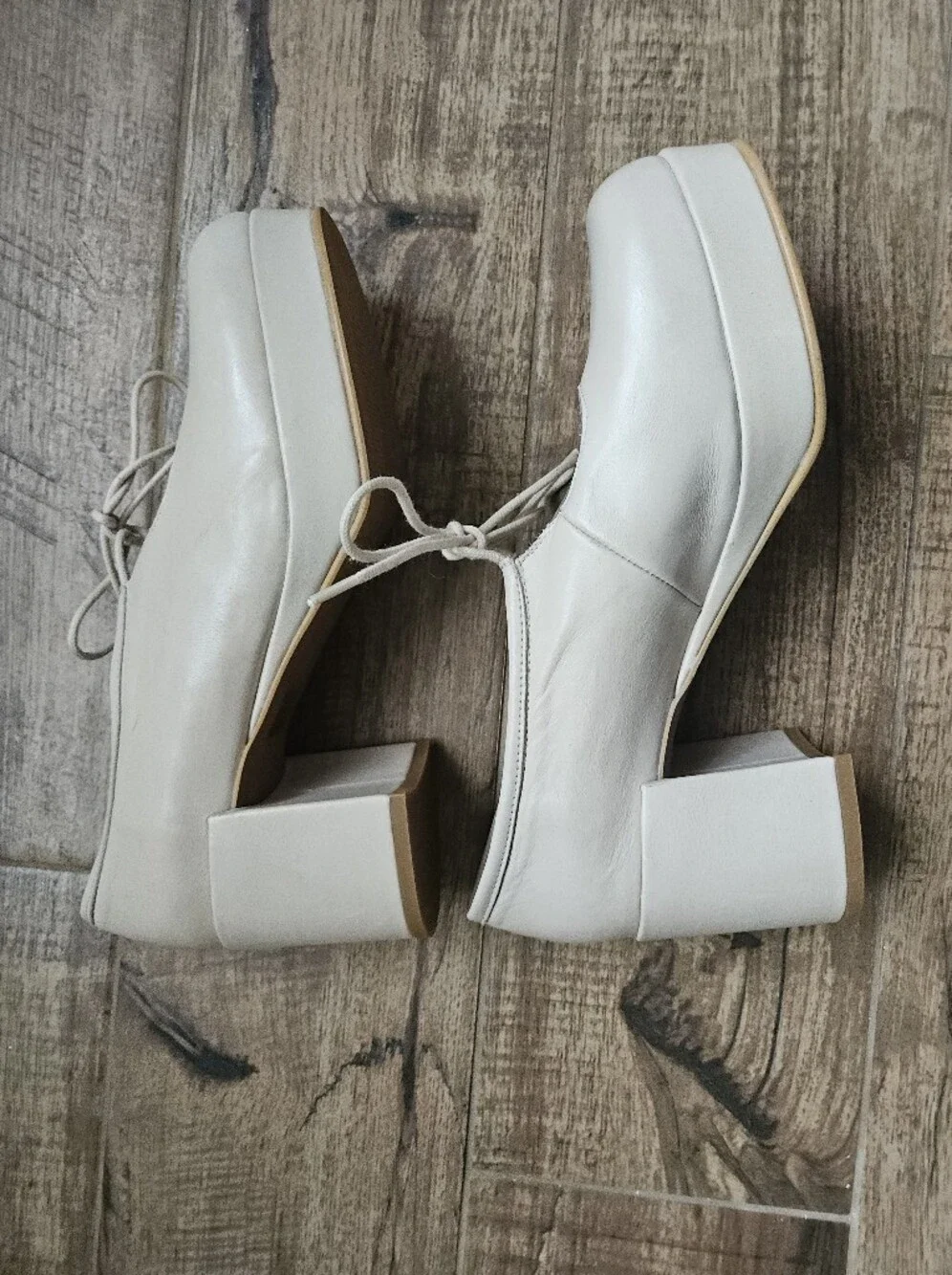 Intentionally Blank serif clouds ballet platform heels, 39